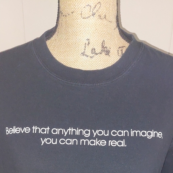 Sony Believe Tee Size Large Anvil Black VTG Retro - Picture 8 of 8